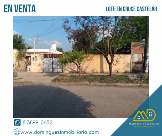 LOTE EN CRUCE CASTELAR EN VENTA