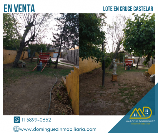 LOTE EN CRUCE CASTELAR EN VENTA