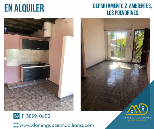 DEPARTAMENTO EN ALQUILER 2 AMBIENTES POLVORINES