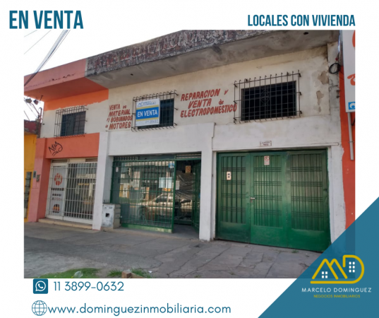 LOCALES COMERCIALES CON VIVIENDA EN VENTA