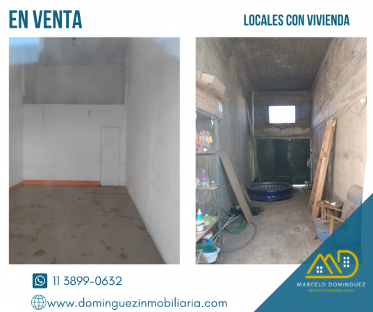 LOCALES COMERCIALES CON VIVIENDA EN VENTA