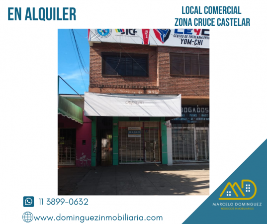 LOCAL COMERCIAL ZONA CRUCE CASTELAR EN ALQUILER