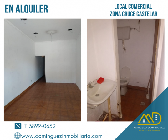 LOCAL COMERCIAL ZONA CRUCE CASTELAR EN ALQUILER