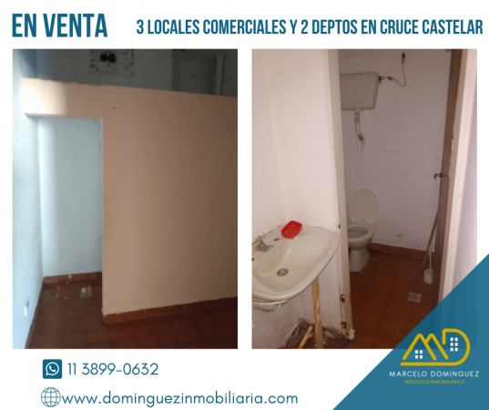 EXCELENTE PROPIEDAD COMERCIAL EN ZONA CRUCE CASTELAR EN VENTA