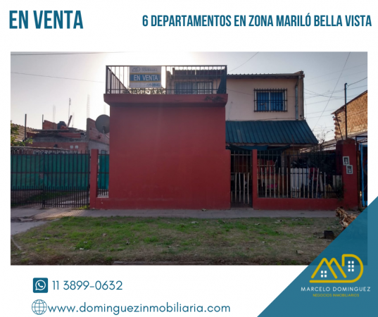PROPIEDAD DE 6 DEPARTAMENTOS EN VENTA ZONA MARILO BELLA VISTA