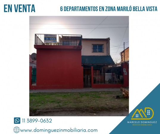 PROPIEDAD DE 6 DEPARTAMENTOS EN VENTA ZONA MARILO BELLA VISTA