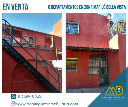 PROPIEDAD DE 6 DEPARTAMENTOS EN VENTA ZONA MARILO BELLA VISTA