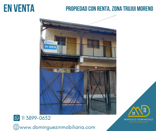 PROPIEDAD CON DEPARTAMENTOS EN RENTA EN VENTA ZONA TRUJUI