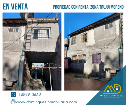 PROPIEDAD CON DEPARTAMENTOS EN RENTA EN VENTA ZONA TRUJUI