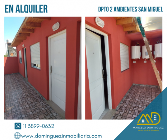 DEPARTAMENTO 2 AMBIENTES EN ALQUILER ZONA SAN MIGUEL 