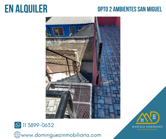 DEPARTAMENTO 2 AMBIENTES EN ALQUILER ZONA SAN MIGUEL 