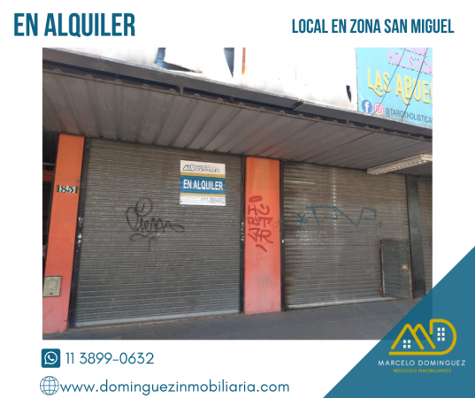 LOCAL COMERCIAL ZONA SAN MIGUEL EN ALQUILER