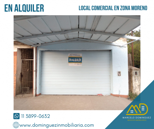 LOCAL COMERCIAL ZONA MORENO EN ALQUILER
