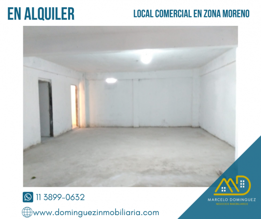 LOCAL COMERCIAL ZONA MORENO EN ALQUILER