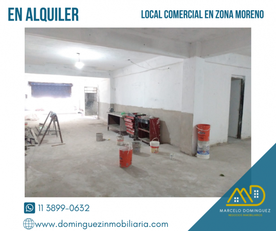 LOCAL COMERCIAL ZONA MORENO EN ALQUILER