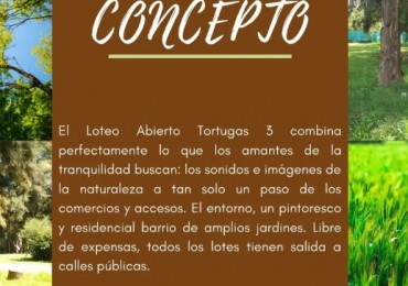 Loteo Abierto "Tortugas III" 