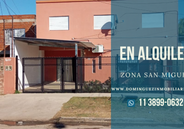 DEPARTAMENTO 2 AMBIENTES EN ALQUILER ZONA SAN MIGUEL 